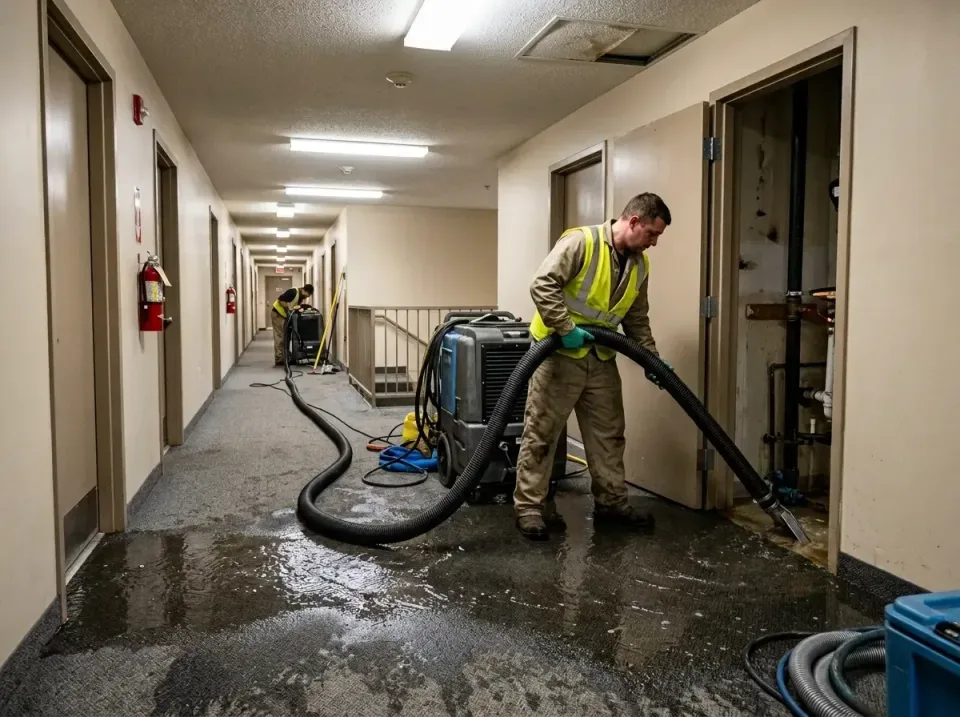 multi-unit-apartment-hallway-f-005 — frequently asked questions, Emergency Burst Pipe Water Extraction & Removal in Winnetka…